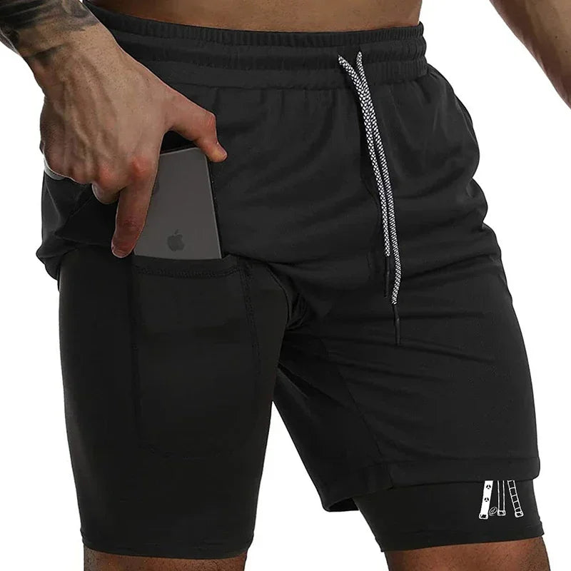 Summer Camo 2 in 1 Compression Shorts