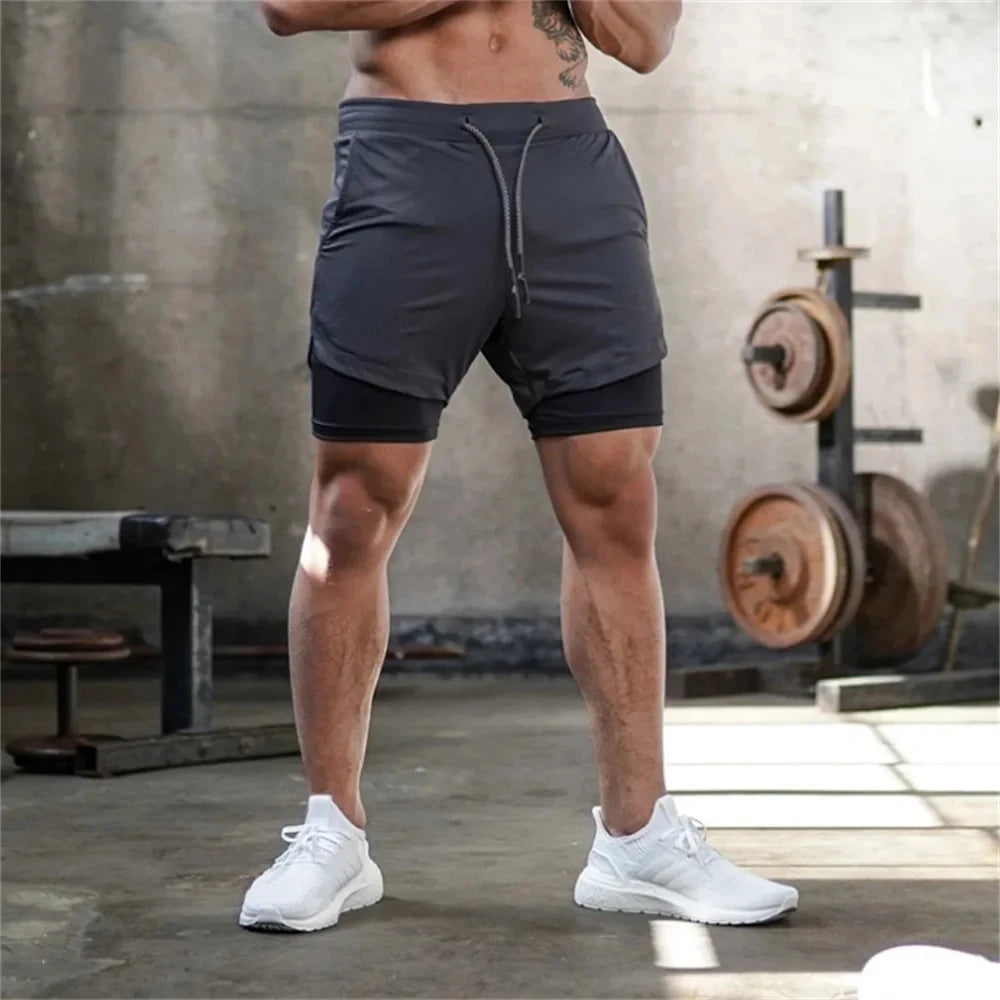 Summer Camo 2 in 1 Compression Shorts