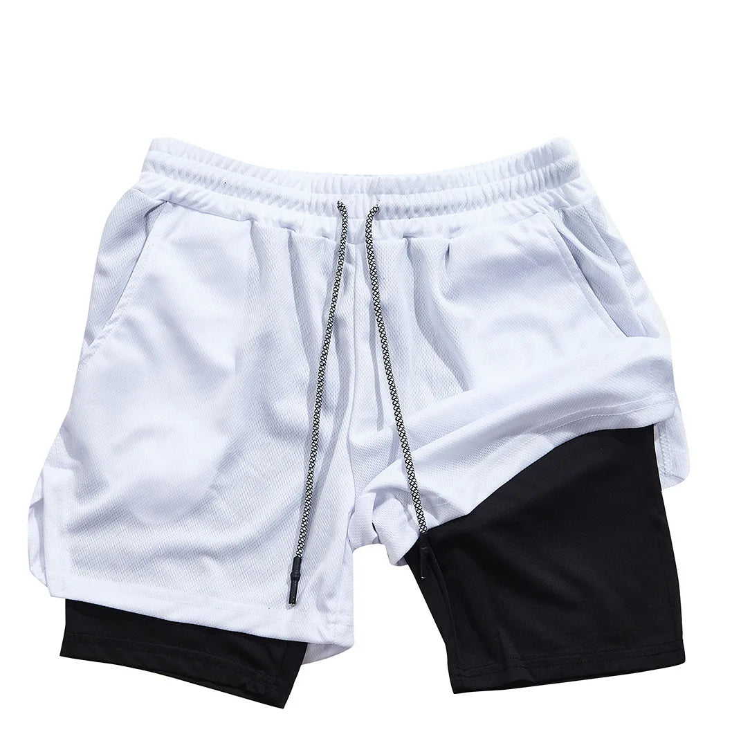 Summer Camo 2 in 1 Compression Shorts