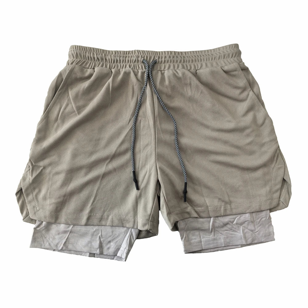 Men's Multi Pocket Inner Lined Camouflage Running Shorts