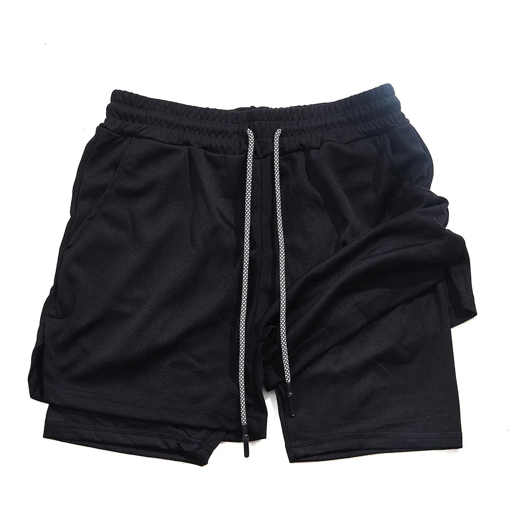 Summer Camo 2 in 1 Compression Shorts