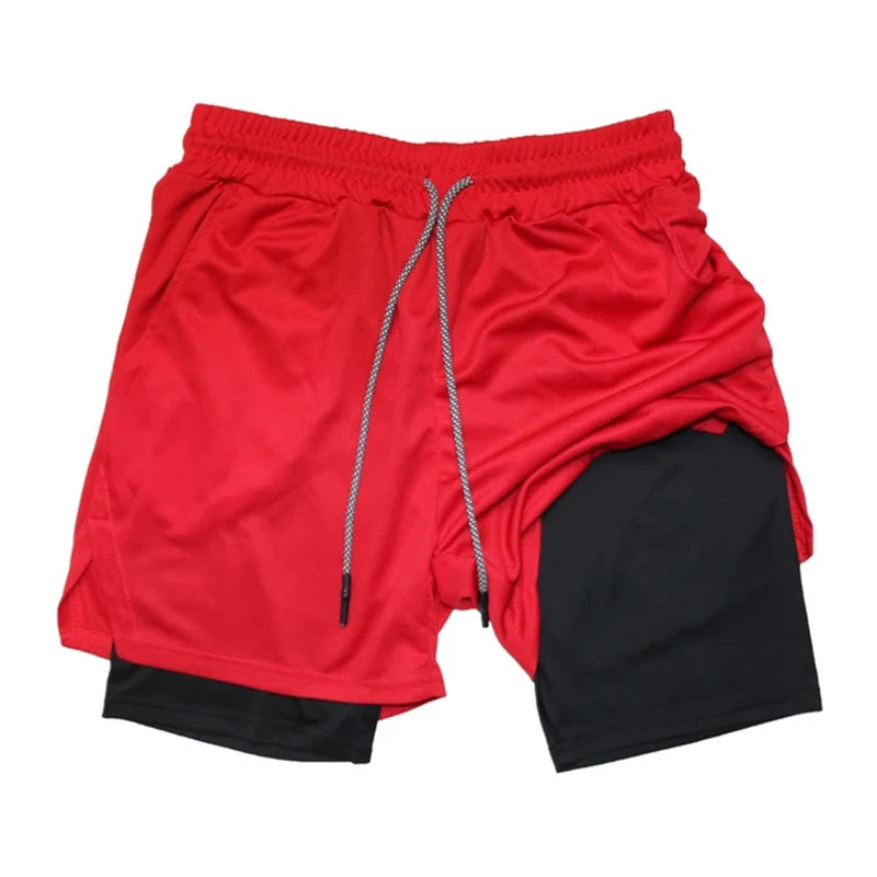 Men's Multi Pocket Inner Lined Camouflage Running Shorts
