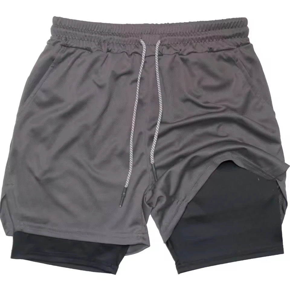 Summer Camo 2 in 1 Compression Shorts