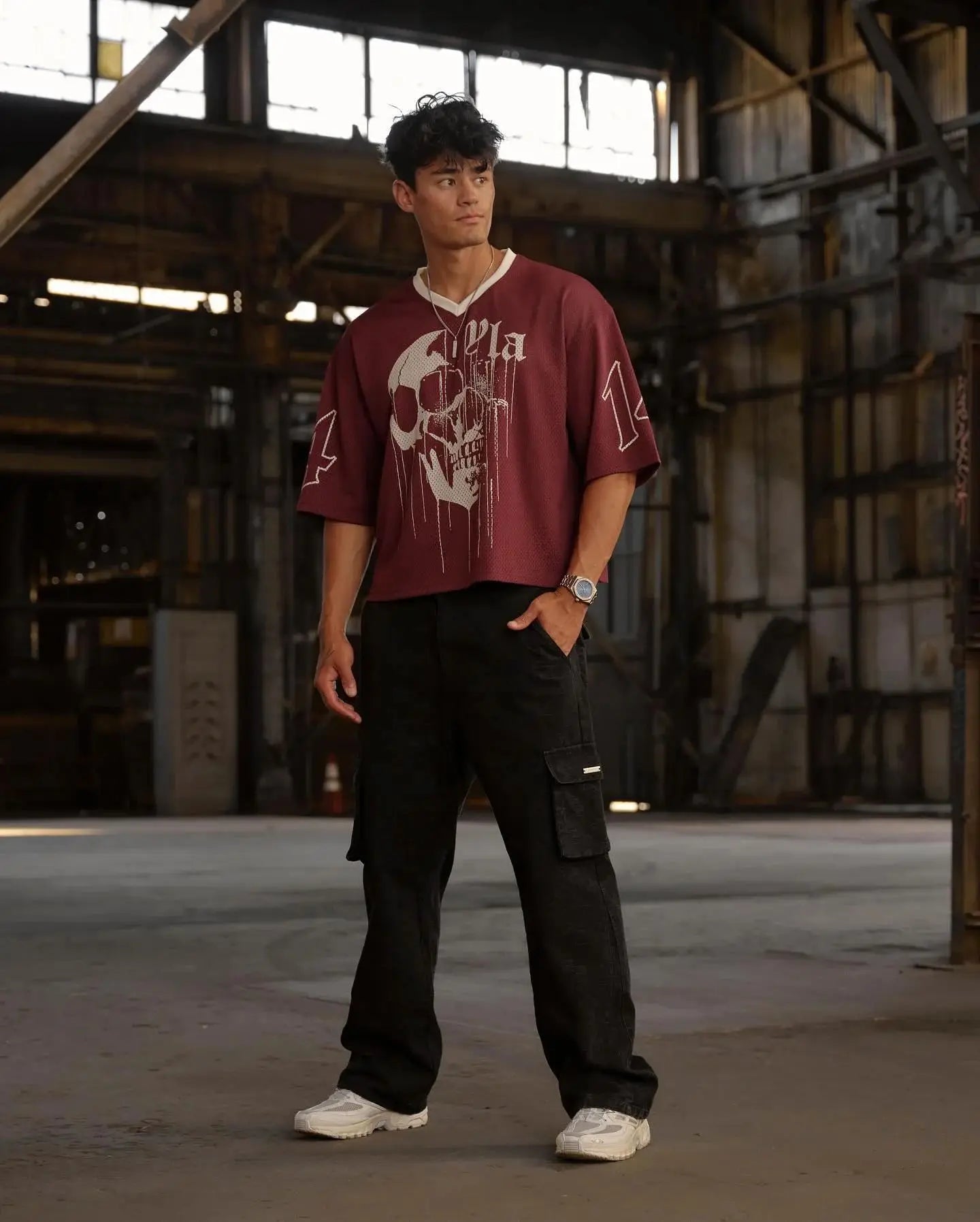 Men's Oversized Graphic YOUNGLA T-Shirt
