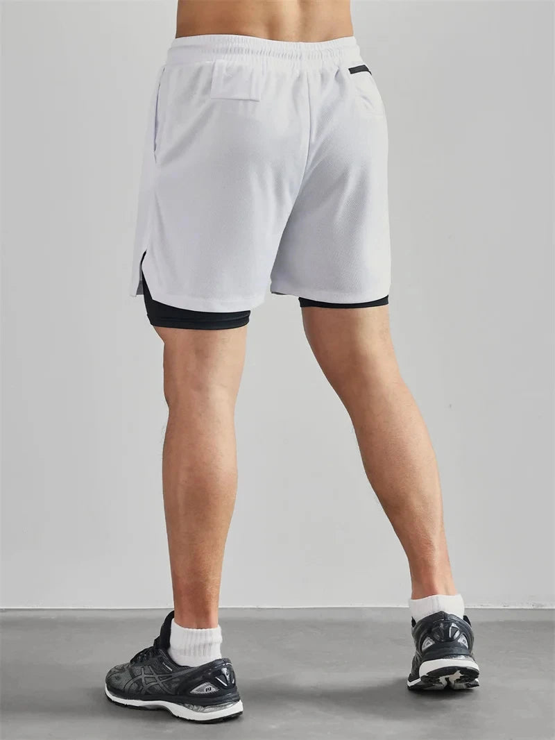 Men's Multi Pocket Inner Lined Camouflage Running Shorts
