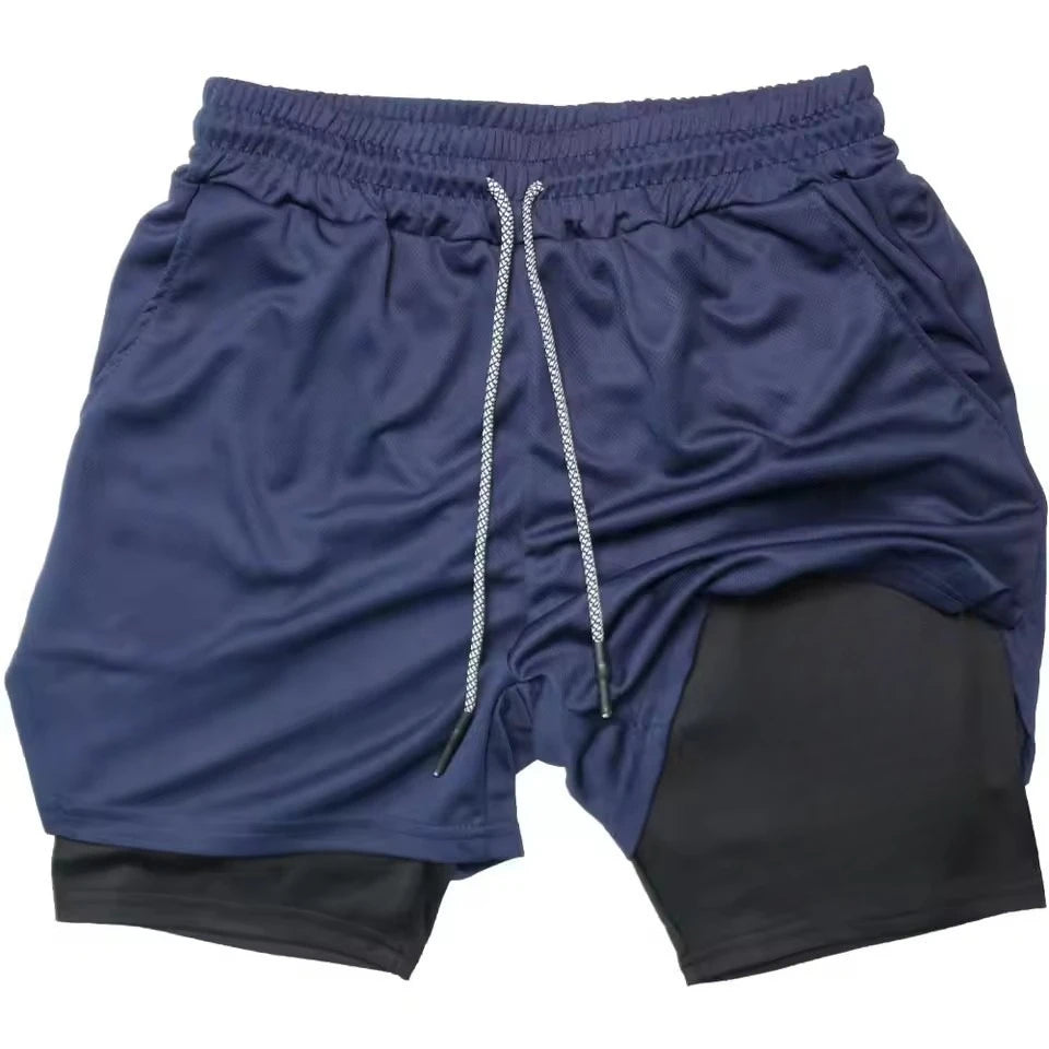 Summer Camo 2 in 1 Compression Shorts