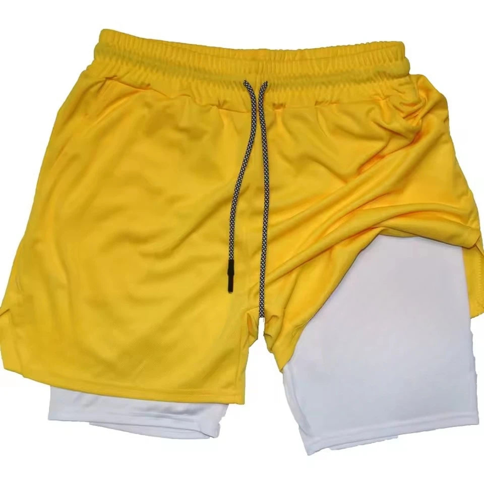 Summer Camo 2 in 1 Compression Shorts