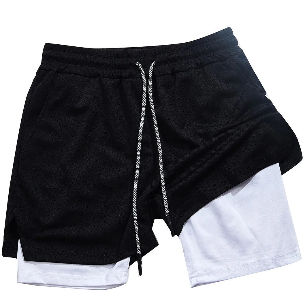 Summer Camo 2 in 1 Compression Shorts
