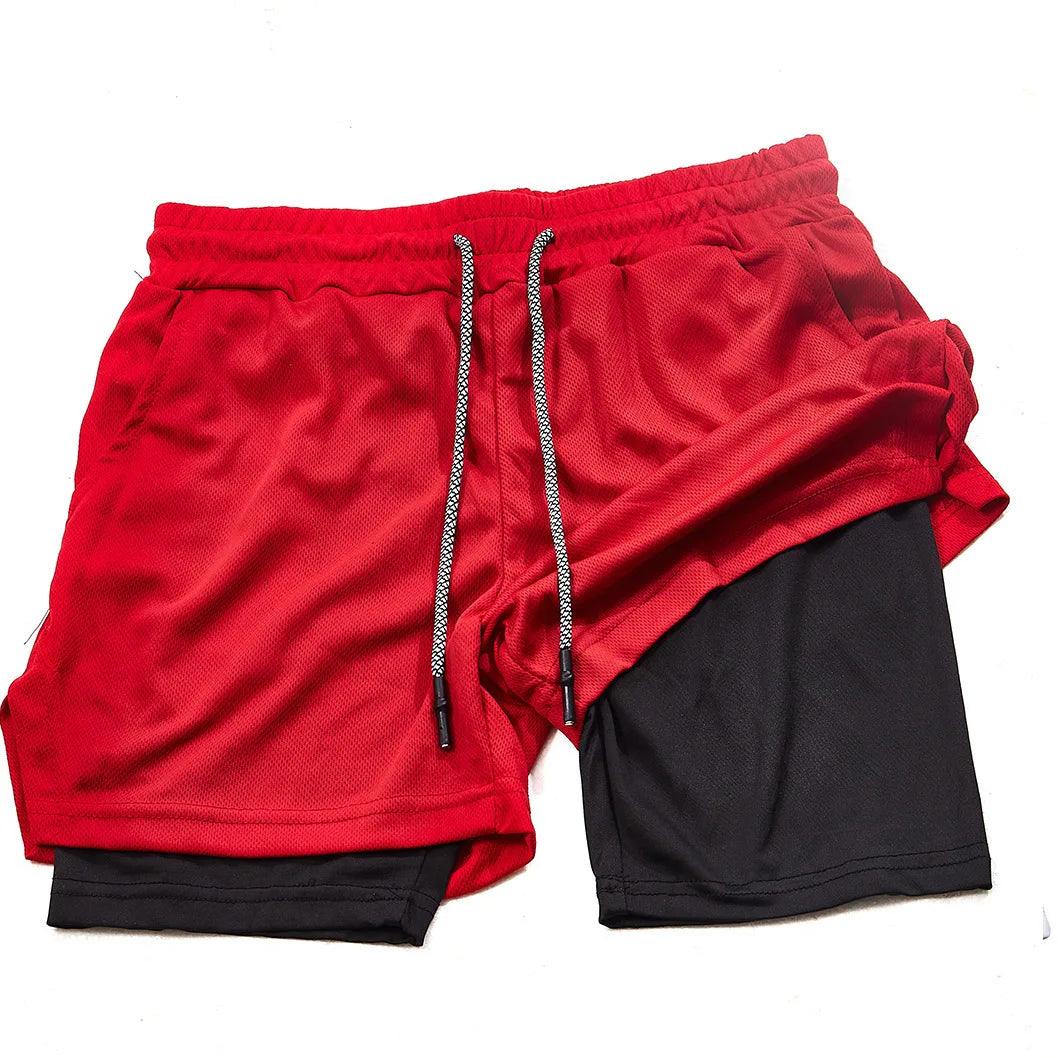 Summer Camo 2 in 1 Compression Shorts