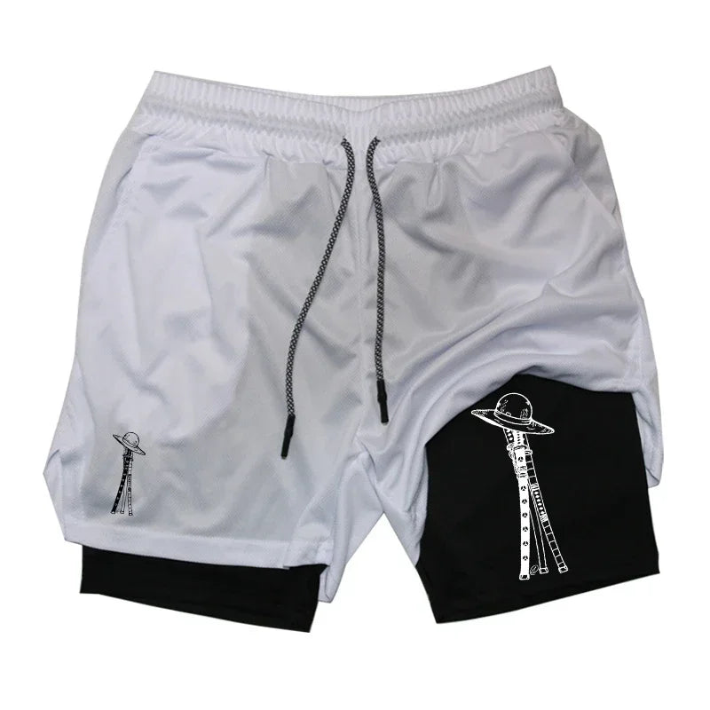 Summer Camo 2 in 1 Compression Shorts