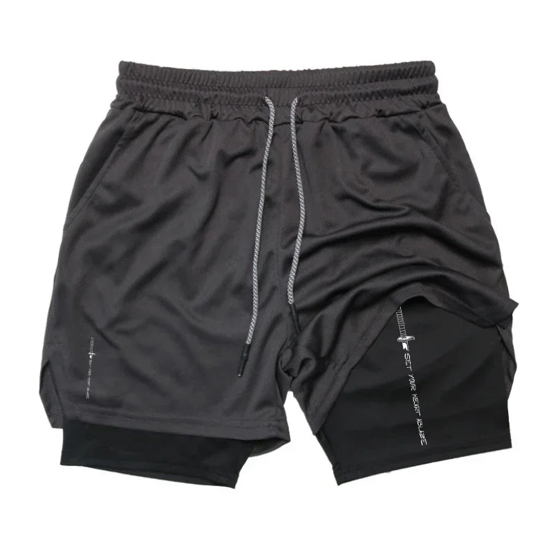 Summer Camo 2 in 1 Compression Shorts