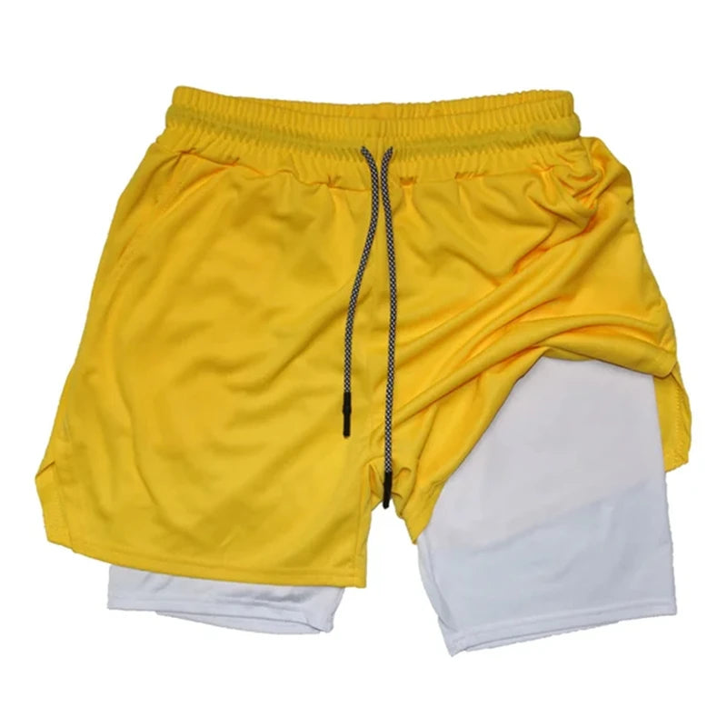 Men's Multi Pocket Inner Lined Camouflage Running Shorts