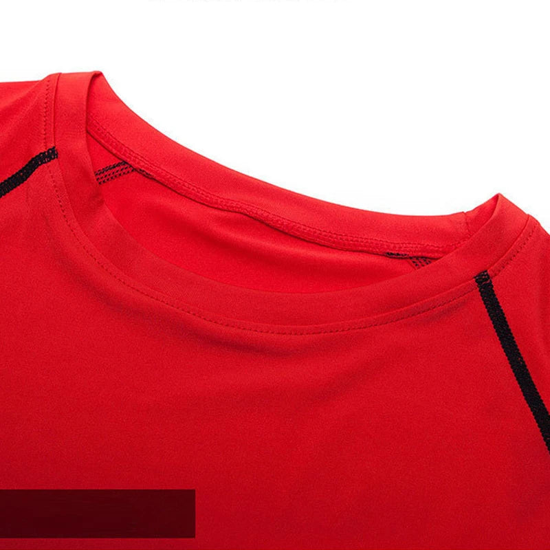 Men's compression short sleeved training shirt quick drying