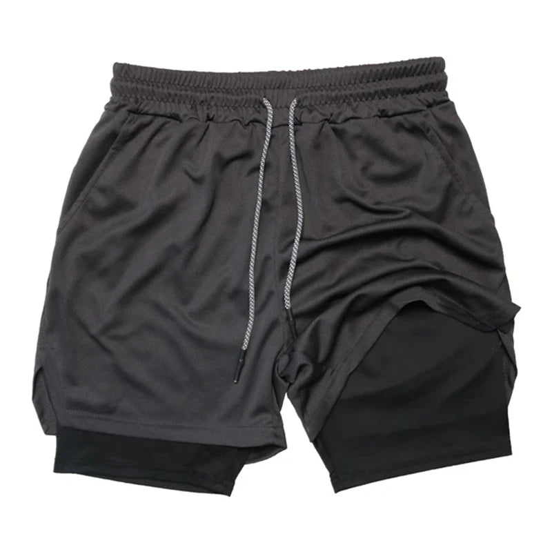 Men's Multi Pocket Inner Lined Camouflage Running Shorts