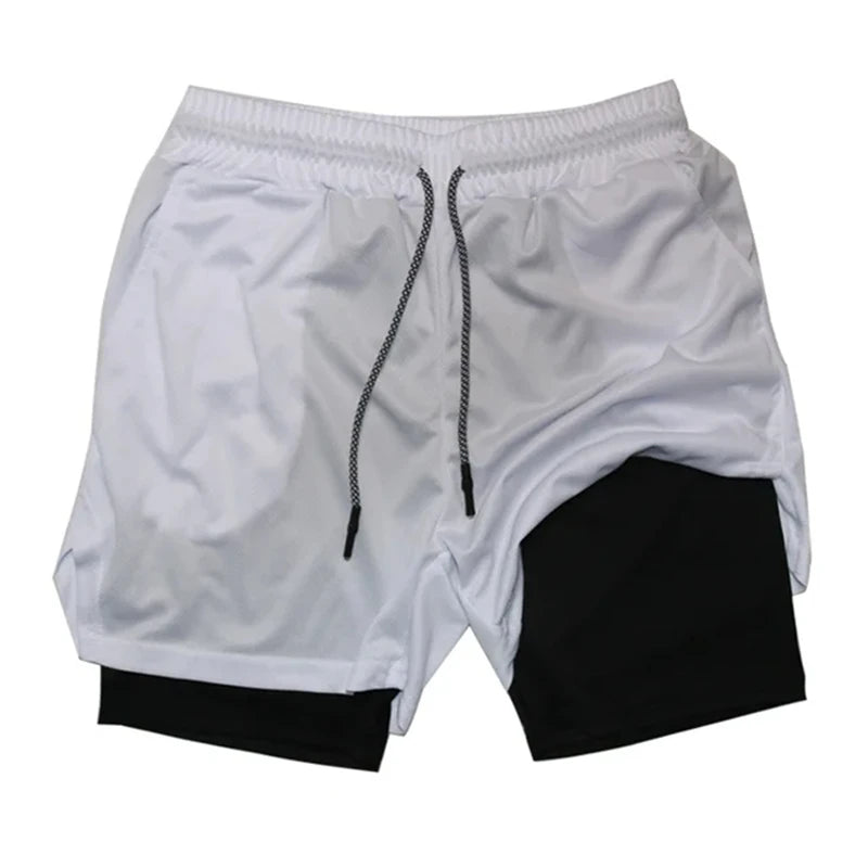 Men's Multi Pocket Inner Lined Camouflage Running Shorts
