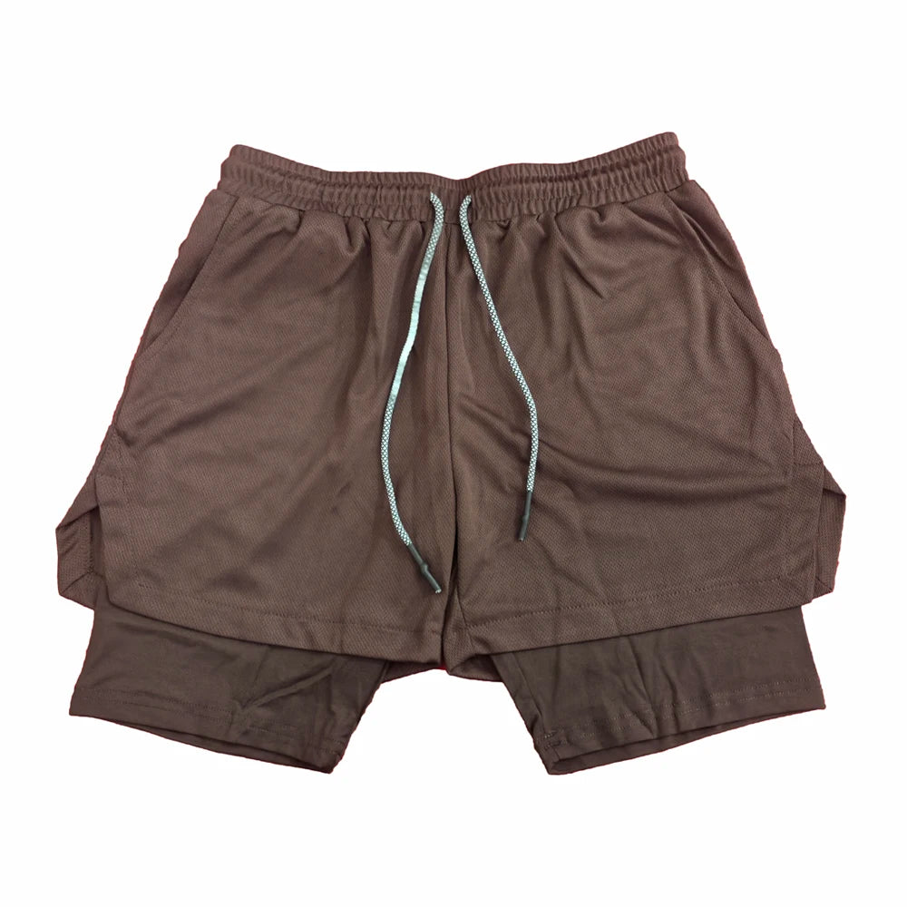 Men's Multi Pocket Inner Lined Camouflage Running Shorts