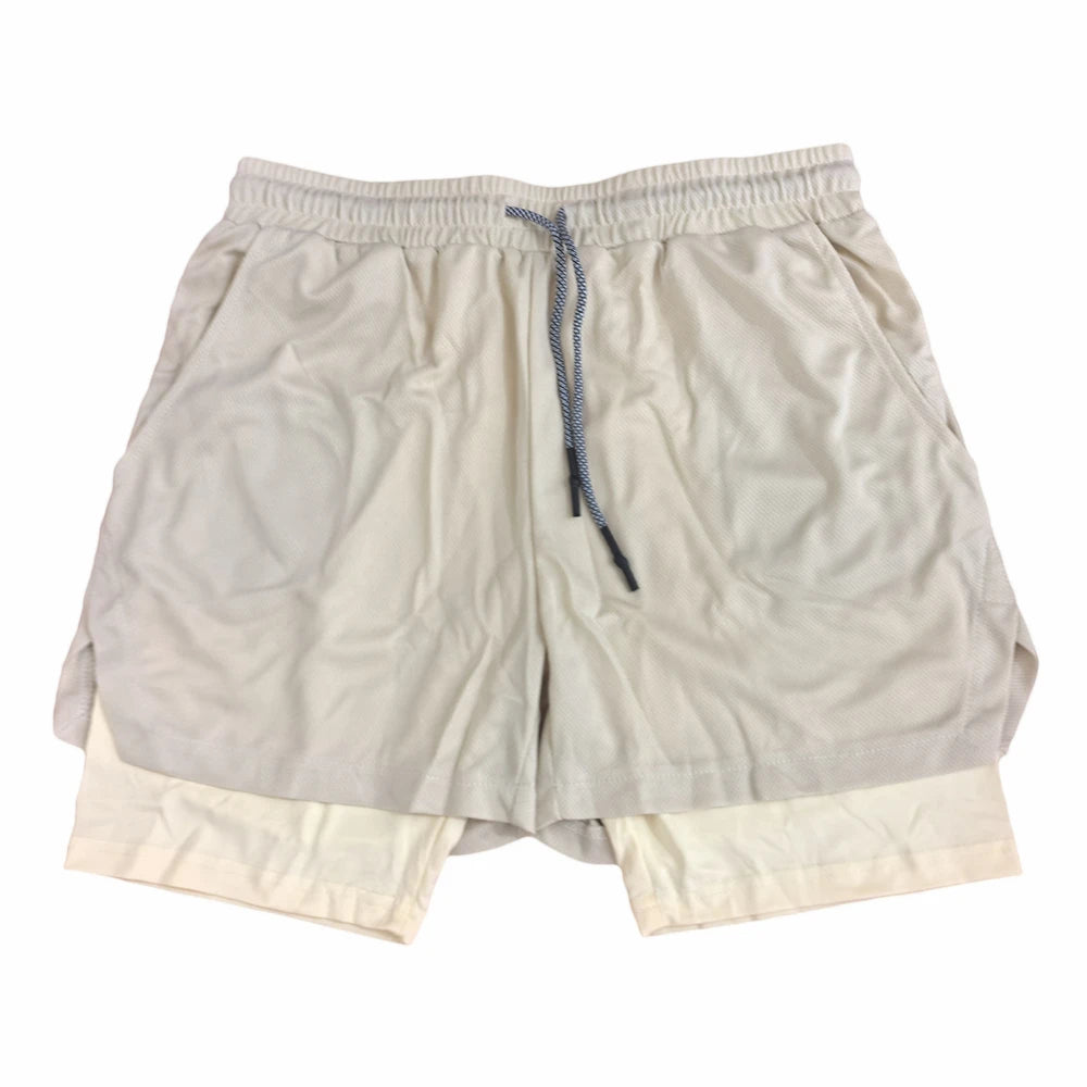 Men's Multi Pocket Inner Lined Camouflage Running Shorts