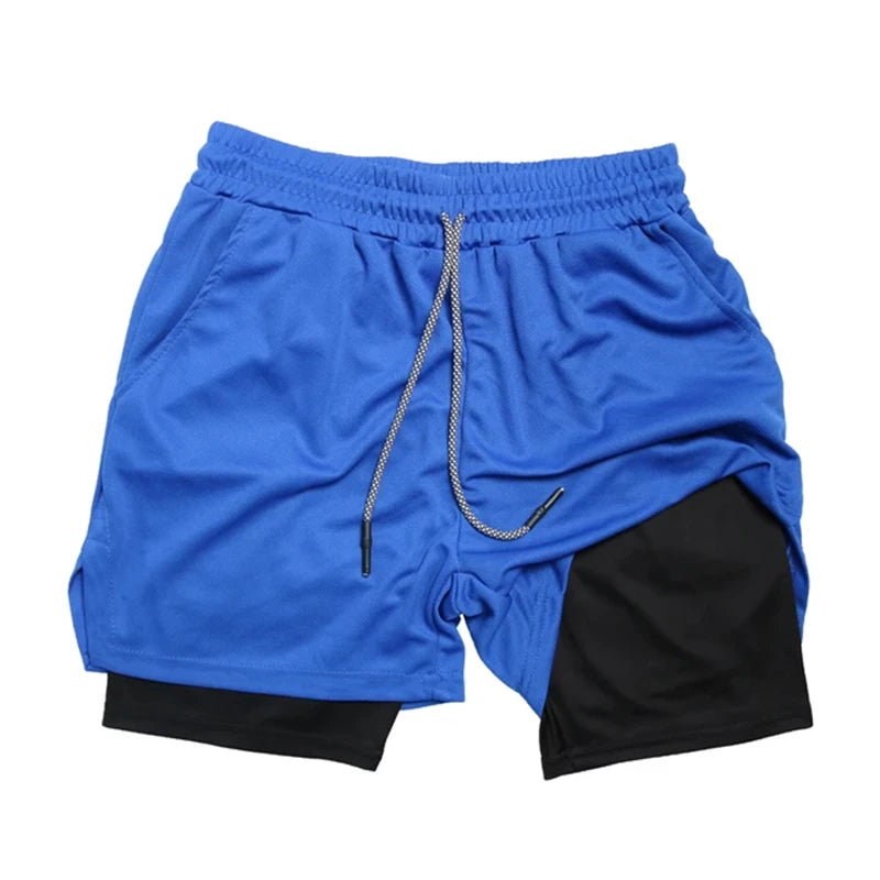 Men's Multi Pocket Inner Lined Camouflage Running Shorts