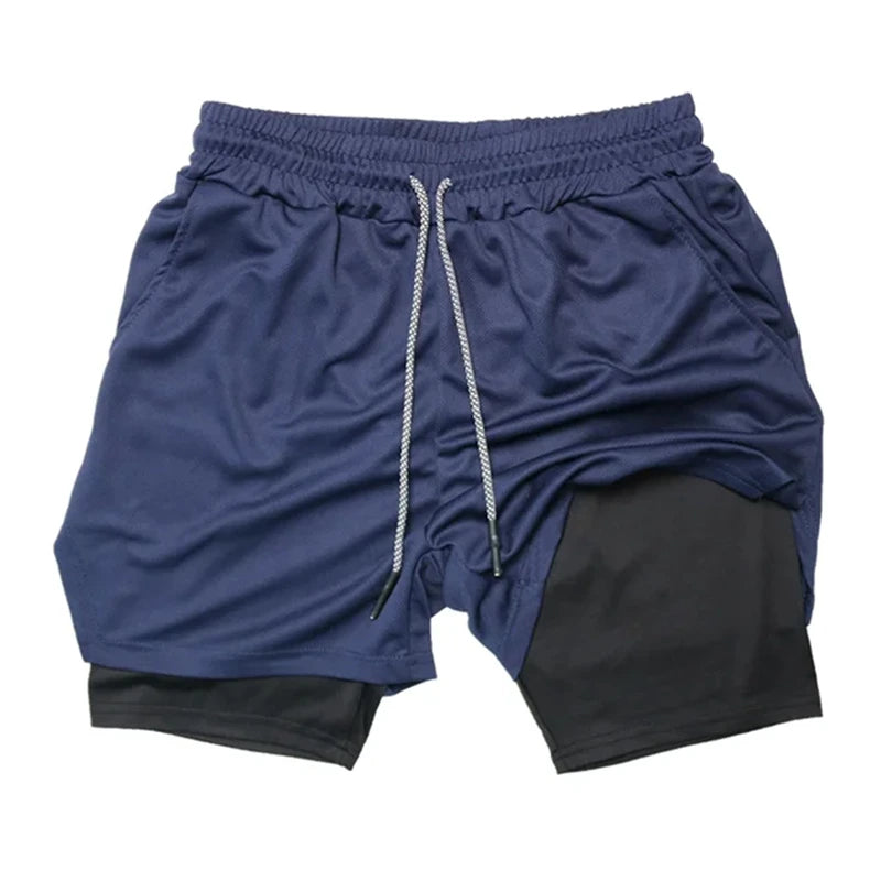 Men's Multi Pocket Inner Lined Camouflage Running Shorts