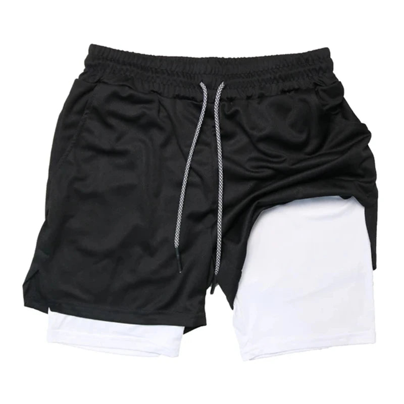 Men's Multi Pocket Inner Lined Camouflage Running Shorts
